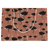 Grand Sac Cadeau Motif d'illustration Ostrich Bird (Devant)