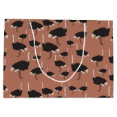 Grand Sac Cadeau Motif d'illustration Ostrich Bird (Dos)