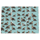 Grand Sac Cadeau Motif d'illustrations de mignon Otter (Devant)