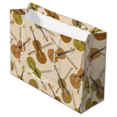 Grand Sac Cadeau Motif d'impression de violon (Devant Angle)