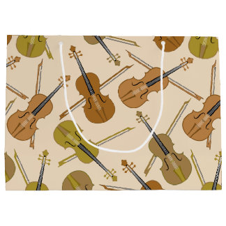 Grand Sac Cadeau Motif d'impression de violon