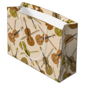 Grand Sac Cadeau Motif d'impression de violon (Dos Angle)
