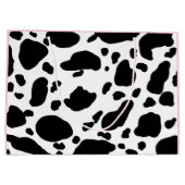 Grand Sac Cadeau Motif d'impression noir et blanc élégant rose pâle (Dos)