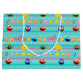 Grand Sac Cadeau Motif d'oeufs de Pâques de la rue Sesame (Devant)
