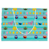 Grand Sac Cadeau Motif d'oeufs de Pâques de la rue Sesame (Dos)