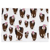 Grand Sac Cadeau Motif d'oiseaux vautours (Dos)