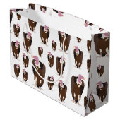 Grand Sac Cadeau Motif d'oiseaux vautours (Dos Angle)