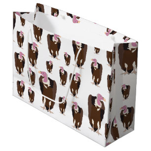 Grand Sac Cadeau Motif d'oiseaux vautours