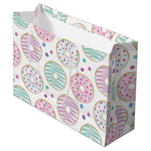 Grand Sac Cadeau Motif Donut Mignon Coloré