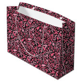 Grand Sac Cadeau Motif Doodle en rose.01.w Black BG (Dos Angle)