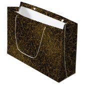 Grand Sac Cadeau Motif d'or 09,bw Black BG (Devant Angle)