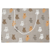 Grand Sac Cadeau Motif d'ours mou (Devant)