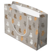 Grand Sac Cadeau Motif d'ours mou (Dos Angle)