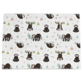 Grand Sac Cadeau Motif doux somnolent de paresse (Devant)