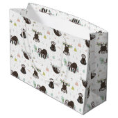 Grand Sac Cadeau Motif doux somnolent de paresse (Dos Angle)