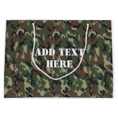 Grand Sac Cadeau Motif du camouflage vert militaire (Devant)