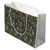 Grand Sac Cadeau Motif du camouflage vert militaire (Dos Angle)