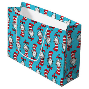Grand Sac Cadeau Motif du Chat dans le Chapeau