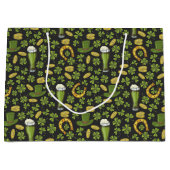 Grand Sac Cadeau Motif du jour de St Patrick (Devant)