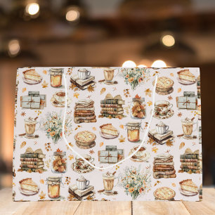 Grand Sac Cadeau Motif esthétique essentiel favori d'automne