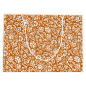 Grand Sac Cadeau motif feuille 14b. noir DOrange BG (Dos)