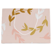 GRAND SAC CADEAU MOTIF FEUILLE 4 (Devant)