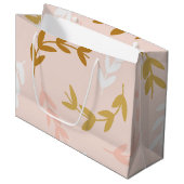 GRAND SAC CADEAU MOTIF FEUILLE 4 (Devant Angle)
