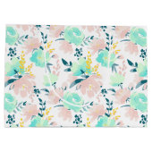 Grand Sac Cadeau Motif floral d'aquarelle (Dos)