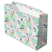 Grand Sac Cadeau Motif floral d'aquarelle (Dos Angle)