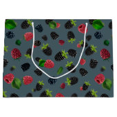 Grand Sac Cadeau Motif framboise 2 (Devant)