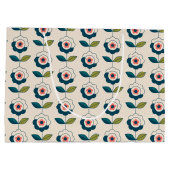 Grand Sac Cadeau Motif Fun Jardin Retro (Dos)