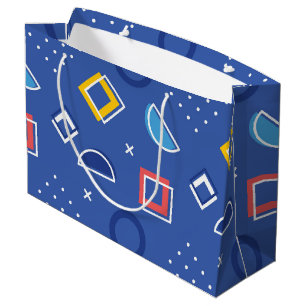 Grand Sac Cadeau Motif géométrique 3