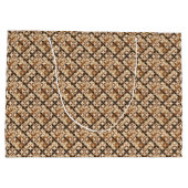 Grand Sac Cadeau motif géométrique aux tons Brown (Dos)