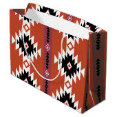 Grand Sac Cadeau Motif géométrique coloré Aztec (Dos Angle)