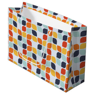Grand Sac Cadeau Motif géométrique vintage