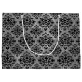 Grand Sac Cadeau Motif gothique de Damas de Grunge (Dos)