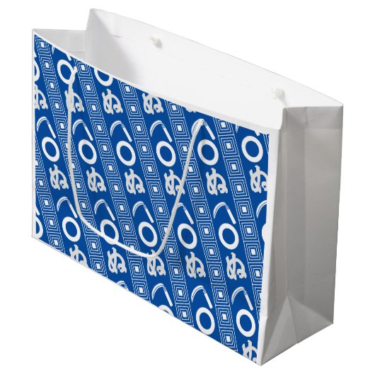 Grand Sac Cadeau Motif graphique de style Edo Kamawanu (Devant Angle)