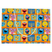 Grand Sac Cadeau Motif Hanoukka de Sesame Street (Dos)