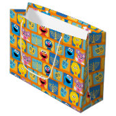 Grand Sac Cadeau Motif Hanoukka de Sesame Street (Devant Angle)