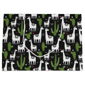 Grand Sac Cadeau Motif heureux de lama (Devant)