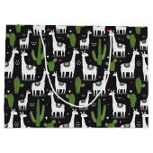 Grand Sac Cadeau Motif heureux de lama (Dos)