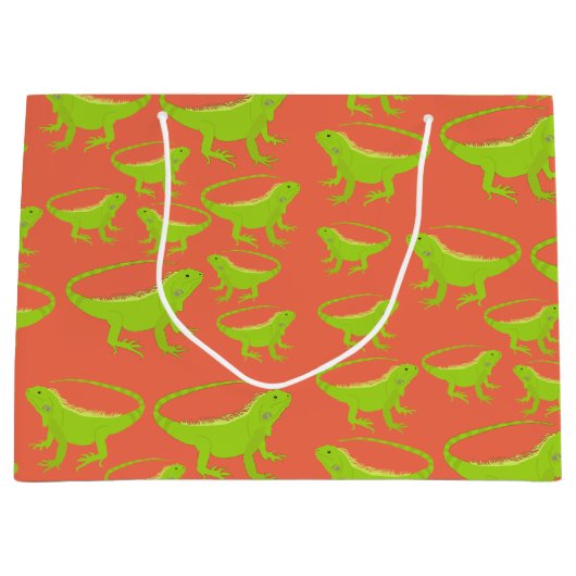 Grand Sac Cadeau Motif Iguana Lizard (Devant)