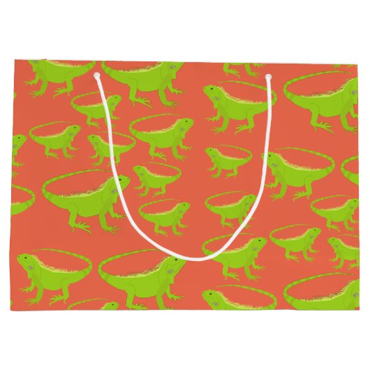 Grand Sac Cadeau Motif Iguana Lizard (Dos)