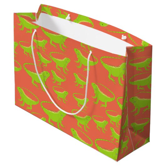 Grand Sac Cadeau Motif Iguana Lizard (Dos Angle)
