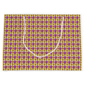 Grand Sac Cadeau Motif jaune pourpre (Devant)