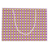 Grand Sac Cadeau Motif jaune pourpre (Dos)