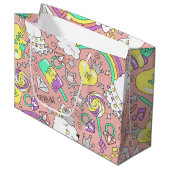 Grand Sac Cadeau motif lama 3 (Devant Angle)