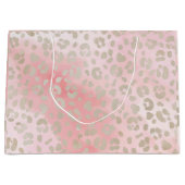 Grand Sac Cadeau Motif léopard rose (Devant)