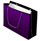 Grand Sac Cadeau Motif marbré violet (Devant Angle)