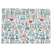 Grand Sac Cadeau Motif Médicale de conception (Dos)